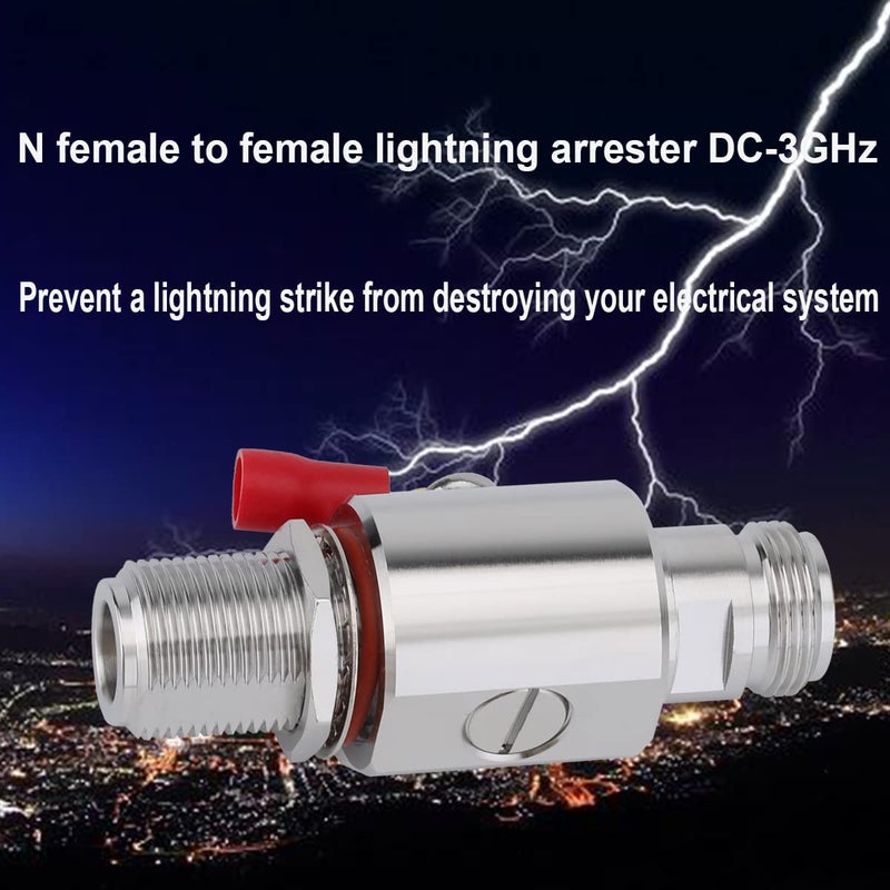 Riotaxy Lightning arrestor N Female to N Female Bulkhead Lightning Surge Protector IP67 with 90 V Gas Tube 50 Ohm DC-3GHz - Image 5